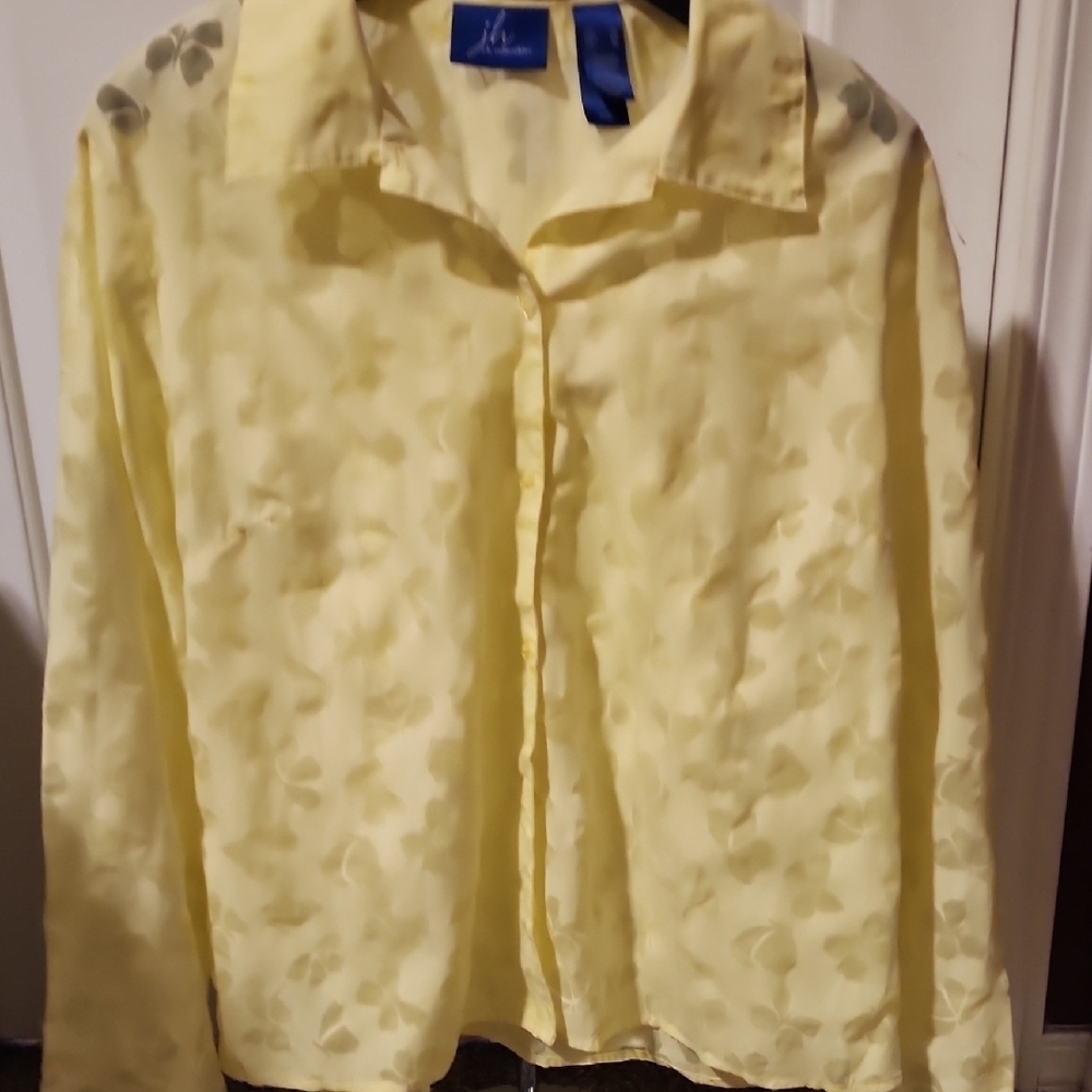 Bundle 2 Shirts- 1 Yellow Casual Button Down Shirt 1 Red-pinkish With Design